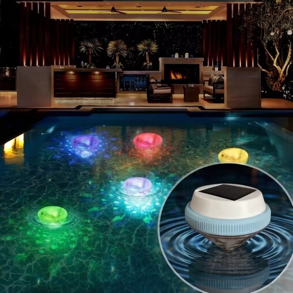 Diamond Solar Floating Pool Light, Outdoor Garden Pond Light, Colorful Underwater Projection Light