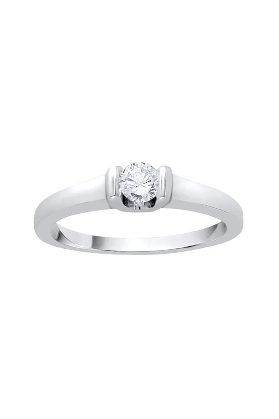 Diamond Solitaire Engagement Ring in 10K Gold (1/4 cttw) (I-Color, SI3-I1 Clarity)