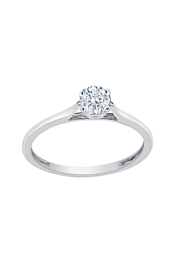 Diamond Solitaire Engagement Ring in 14K Gold (1/3 cttw) (I-Color, SI3-I1 Clarity)