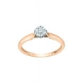 thumbnail image 1 of Diamond Solitaire Engagement Ring in 14K Rose Gold (1/4 cttw) (I-Color, SI3-I1 Clarity) (Size-6), 1 of 2