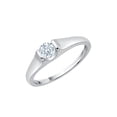 thumbnail image 1 of Diamond Solitaire Engagement Ring in 14K White Gold (1/4 cttw) (I-Color, SI3-I1 Clarity) (Size-8.5), 1 of 2