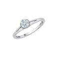 thumbnail image 1 of Diamond Solitaire Engagement Ring in Sterling Silver (1/2 cttw) (I-Color, SI3-I1 Clarity) (Size-5), 1 of 3
