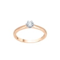 thumbnail image 1 of Diamond Solitaire Promise Ring in 10K Rose Gold (1/4 cttw) (I-Color, SI3-I1 Clarity) (Size-5), 1 of 2