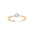thumbnail image 1 of Diamond Solitaire Promise Ring in 14K Rose Gold (1/5 cttw) (I-Color, SI3-I1 Clarity) (Size-10), 1 of 2