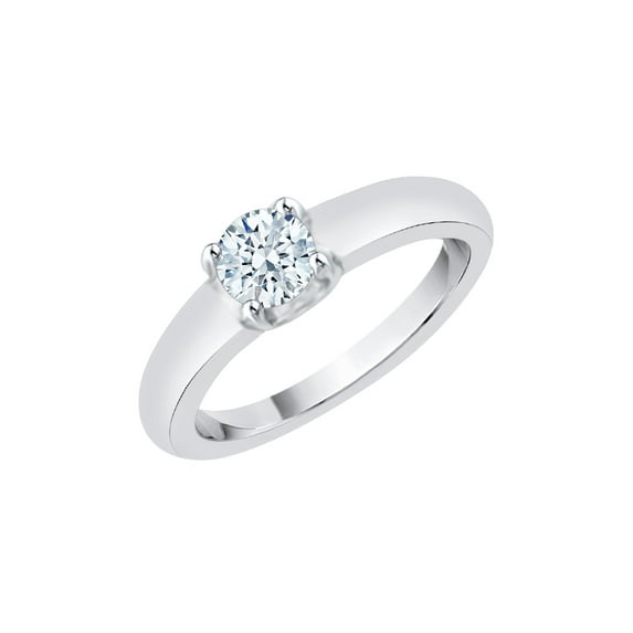 Diamond Solitaire Promise Ring in 14K White Gold (1/4 cttw, G-H, I2-I3)