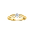 thumbnail image 1 of Diamond Solitaire Promise Ring in 14K Yellow Gold (1/5 cttw) (I-Color, SI3-I1 Clarity) (Size-10), 1 of 2