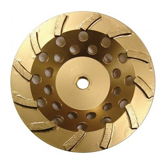 Diamond Standard Gold Spiral Turbo Diamond Cup Grinder With 9 Segs 4" X 5/8"-11