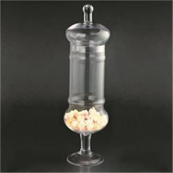 Diamond Star 22 x 6 in. Apothecary Glass Jar with Lid, Clear