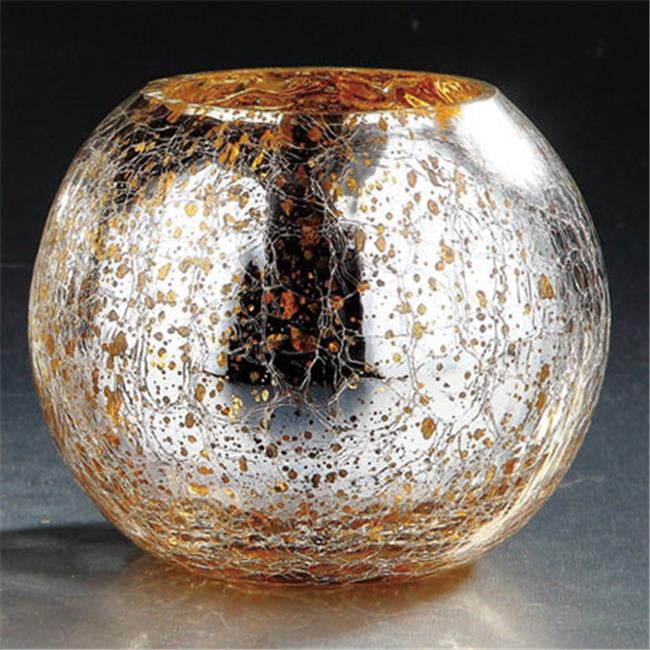 Diamond Star 57088 4.5 x 6 in. Glass Vase, Silver