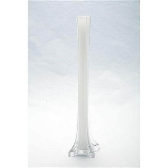 Diamond Star 87188 16W 16 in . White Tower Vase, Clear
