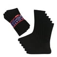 thumbnail image 1 of Diamond Star Diabetic Socks, Non-Binding Circulatory Cushion Cotton Crew Diabetic Socks for Men Women (Black - 6 Pairs, Socks Size 13-15, Fit Men's Shoe Size 9-14), 1 of 7