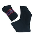 thumbnail image 1 of Diamond Star Diabetic Socks, Non-Binding Circulatory Cushion Cotton Crew Diabetic Socks for Men Women (Navy - 3 Pairs, Socks Size 13-15, Fit Men's Shoe Size 9-14), 1 of 1