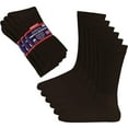 thumbnail image 1 of Diamond Star Diabetic Socks, Non-Binding Circulatory Cushion Cotton Crew Diabetic Socks for Men Women 13-16 (12 Pairs Brown), 1 of 8
