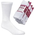 thumbnail image 1 of Diamond Star Diabetic Socks, Non-Binding Circulatory Cushion Cotton Crew Socks for Women (White-6 Pairs, Socks Size 9-11, Fit Women Shoe Size 5-10), 1 of 1