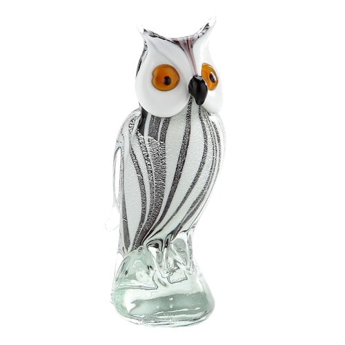 Diamond Star Glass Glass Owl Figurine