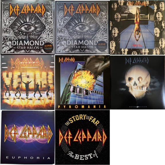 Diamond Star Halos (Clear Vinyl/2LP) & Diamond Star Halos (2LP) & High N Dry & Yeah! (2LP) & Pyromania & Retro Active (2LP) & Euphoria (2LP) & Story So Far: The Best Of Def Leppard (2 LP)