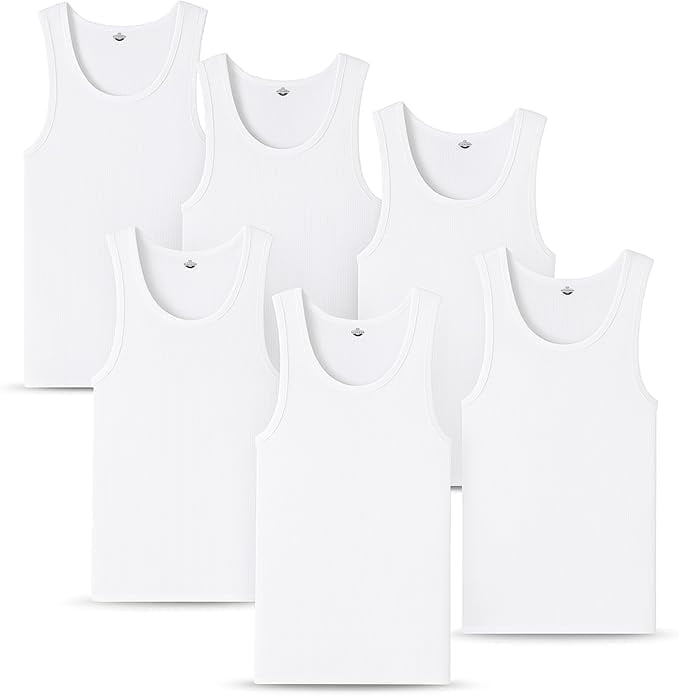 Diamond Star Men's Undershirts (Pack of 6) - Soft Cotton Blend, Tag ...