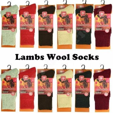 Diamond Star Merino Wool Socks 6 Pairs Thermal Socks Insulated for Cold Weather Winter Socks For Men Women (Multicolor - 6 Pairs, Socks Size 9-11, Fit Women's Shoe Size 5-10)