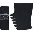 thumbnail image 1 of Diamond Star Men’s Tube Socks – Premium Cushioned Cotton Over the Calf Athletic Knee High Socks (Black - 6 Pairs 31 inches Big & Tall Over The Calf Socks fit size 13-16), 1 of 6