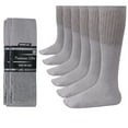 thumbnail image 1 of Diamond Star Men’s Tube Socks – Premium Cushioned Cotton Over the Calf Athletic Knee High Socks (Grey - 6 Pairs 31 inches Big & Tall Over The Calf Socks fit size 13-16), 1 of 8