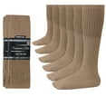 thumbnail image 1 of Diamond Star Men’s Tube Socks – Premium Cushioned Cotton Over the Calf Athletic Knee High Socks (Khaki - 6 Pairs 31 inches Big & Tall Over The Calf Socks fit size 13-16), 1 of 7