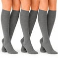 thumbnail image 1 of Diamond Star Women's Knee High Socks Trouser Socks, Stretchy Soft Thin Material (Dark Gray - 6 Pairs, Socks Size 9-11, Fit Women's Shoe Size 4-10.5), 1 of 6