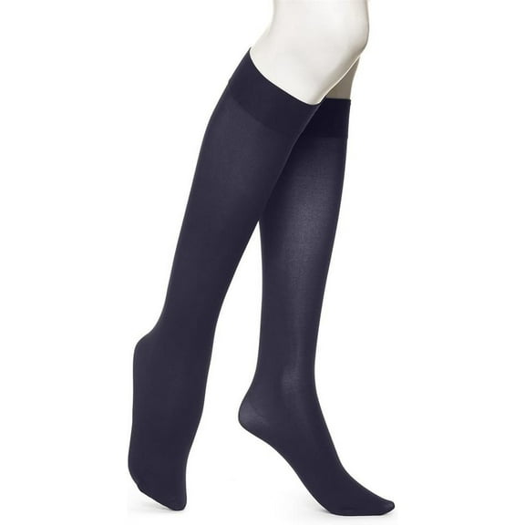 Diamond Star Women's Knee High Socks Trouser Socks, Stretchy Soft Thin Material (Navy Blue - 6 Pairs, Socks Size 9-11, Fit Women's Shoe Size 4-10.5)