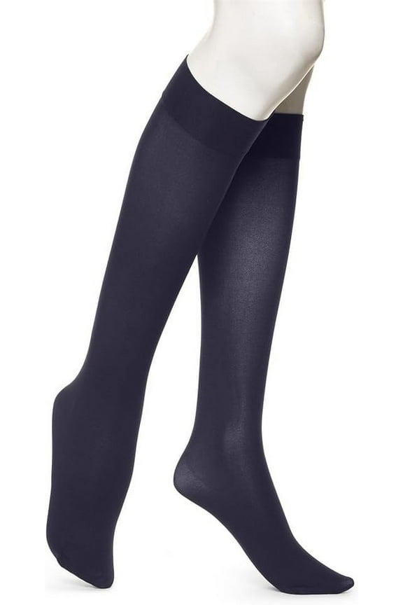 Women's Knee High Socks Trouser Socks, Stretchy Soft Thin Material (Navy Blue - 6 Pairs, Socks Size 9-11, Fit Women's Shoe Size 4-10.5)