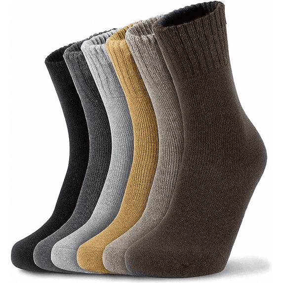 2,4, Pairs Men's Wool Thermal Socks Fits 10-13 Winter Outdoor Heavy Duty USA e