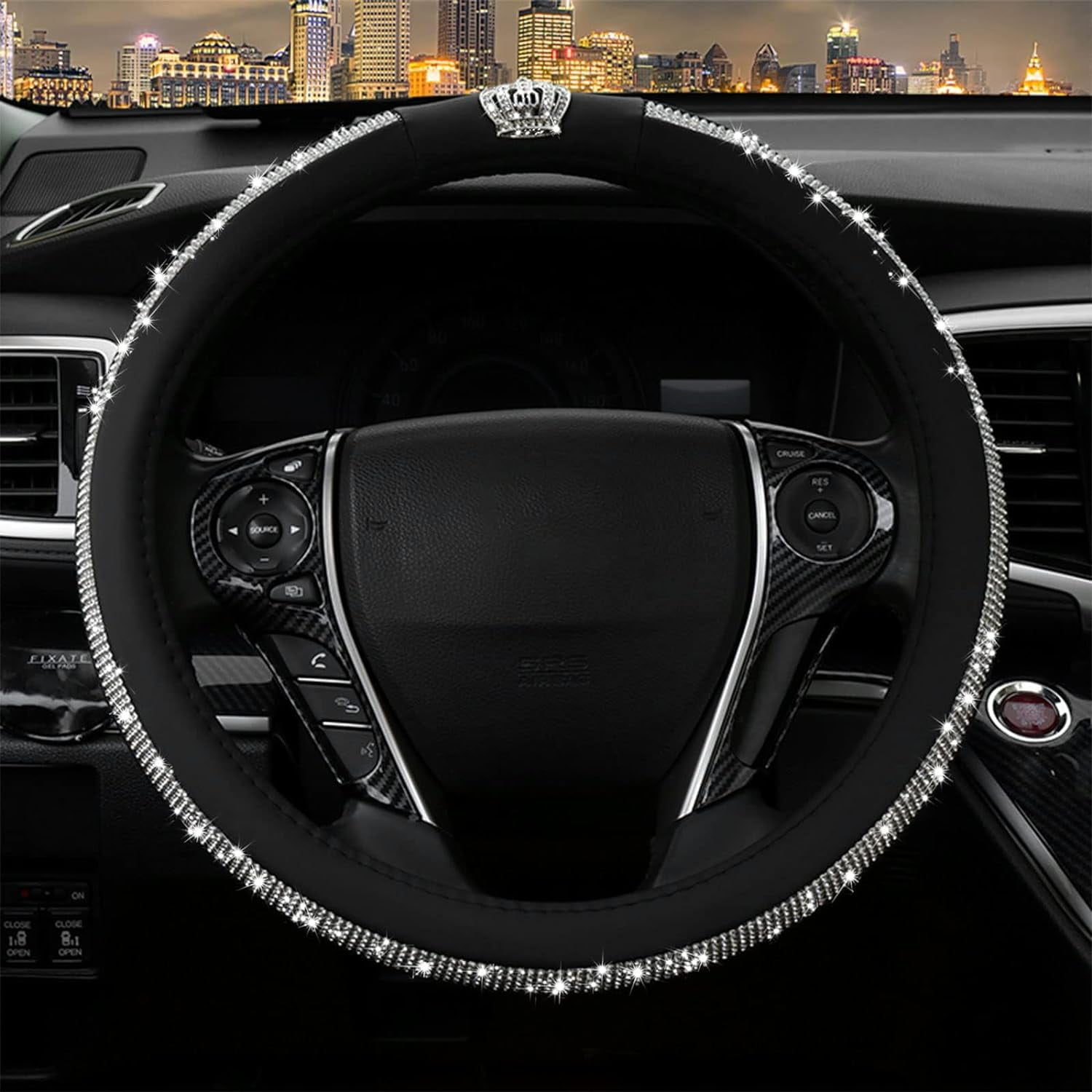 Diamond Steering Wheel Cover with Bling Bling Crystal Rhinestones