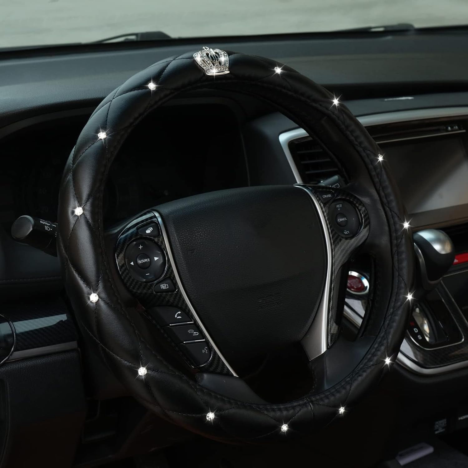Diamond Steering Wheel Cover with Bling Bling Crystal Rhinestones