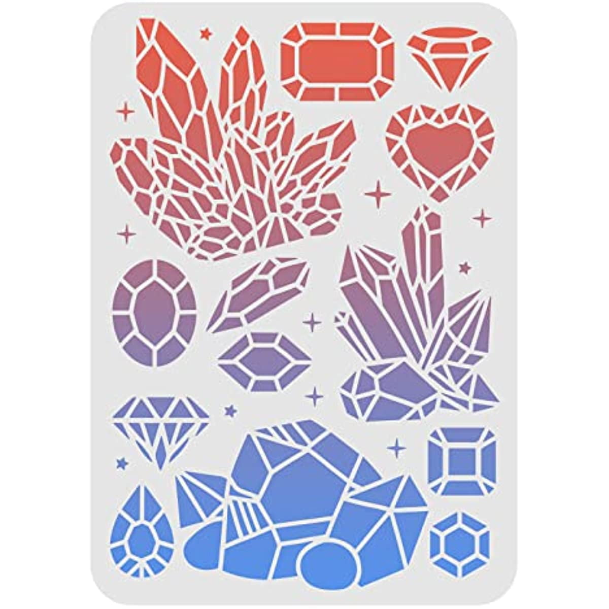 Diamond Stencils Plastic Gem Drawing Painting Stencil Gems Stars