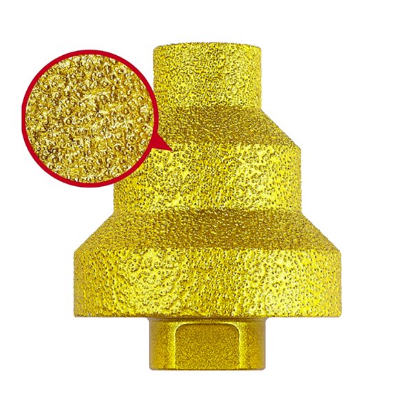 Diamond Step Drill Bits 20-35-50mm for Metal, Tile, Wood, Concrete, Marble, Engineered Stone, Multi Hole Opener Cone Bit Grinder Cutter, Beveling Chamfer Step Tapered Reamer, Multilayered Layer Bit