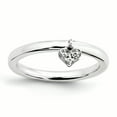 thumbnail image 1 of Diamond Sterling Silver Dangle Heart Ring, 1 of 5
