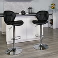 thumbnail image 1 of Diamond Stitched Vinyl Adjustable Height Barstool with Chrome Base, 1 of 6