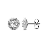 Diamond Stud Earring | 1 Carat IGI Certified Round Shape Lab Grown Diamond Stud | 14K in White Gold | Luxe Lab Diamond Stud Earrings | Prong Setting | FG-VS1-VS2 Quality | Friendly Diamonds