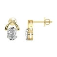 thumbnail image 1 of Diamond Stud Earring | 2 Carat IGI Certified Oval Shape Lab Grown Diamond | 14K Yellow Gold |Stellar Lab Diamond Stud Earrings | Prong Setting | FG-VS1-VS2 Quality | Friendly Diamonds, 1 of 5