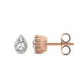 thumbnail image 1 of Diamond Stud Earring | 3 Carat IGI Certified Pear Shape Lab Grown Diamond Stud | 14K Rose Gold | Circa Lab Diamond Stud Earrings | Prong Setting | FG-VS1-VS2 Quality | Friendly Diamonds, 1 of 6