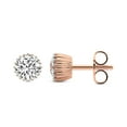 thumbnail image 1 of Diamond Stud Earring | 4 Carat IGI Certified Round Shape Lab Grown Diamond Stud | 18K Rose Gold | Circa Lab Diamond Stud Earrings | Prong Setting | FG-VS1-VS2 Quality | Friendly Diamonds, 1 of 6