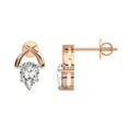 thumbnail image 1 of Diamond Stud Earring | 6 Carat IGI Certified Pear Shape Lab Grown Diamond | 18K Rose Gold |Stellar Lab Diamond Stud Earrings | Prong Setting | FG-VS1-VS2 Quality | Friendly Diamonds, 1 of 1
