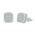 thumbnail image 1 of Diamond Stud Earrings For Men Iced Out Earrings 5A CZ Stones 925 Sterling Silver Studs Earrings, 1 of 9