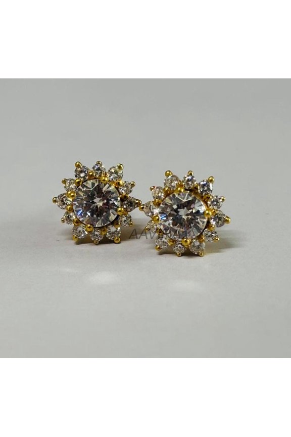 Diamond Stud Earrings, Minimalist Bridal Studs, Silver Bridesmaid Earrings