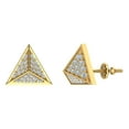 thumbnail image 1 of Diamond Stud Earrings Triangle Pyramid Diamond Earrings 10K Gold 0.75 CT TW, 1 of 4