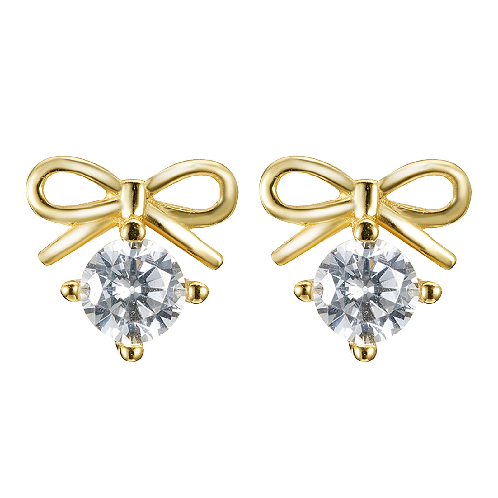 Diamond Stud Earrings Women's Simple Earrings Fashion Temperament