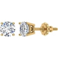 thumbnail image 1 of Diamond Stud Earrings for women-girls-teens-kids 14K Gold 1/10 ct t.w. Gift box Authenticity Cards, 1 of 4