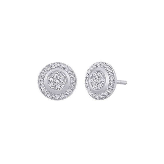 Diamond Stud Earrings in 14K White Gold (1/2 cttw, G-H, I2-I3)