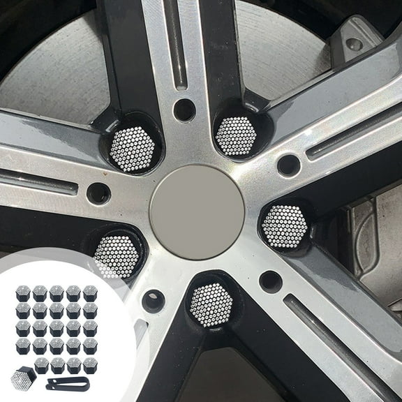 Diamond Studded Car Tire Nut Covers, Decorative Wheel Hub Screw Caps, Scratch Resistant, Wear Proof, Durable Protection, Easy Installation, Vehicle Personalization Accessory