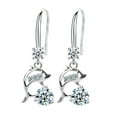 DiamondStudded Creative Earrings Temperament Long For Women Girls Flat