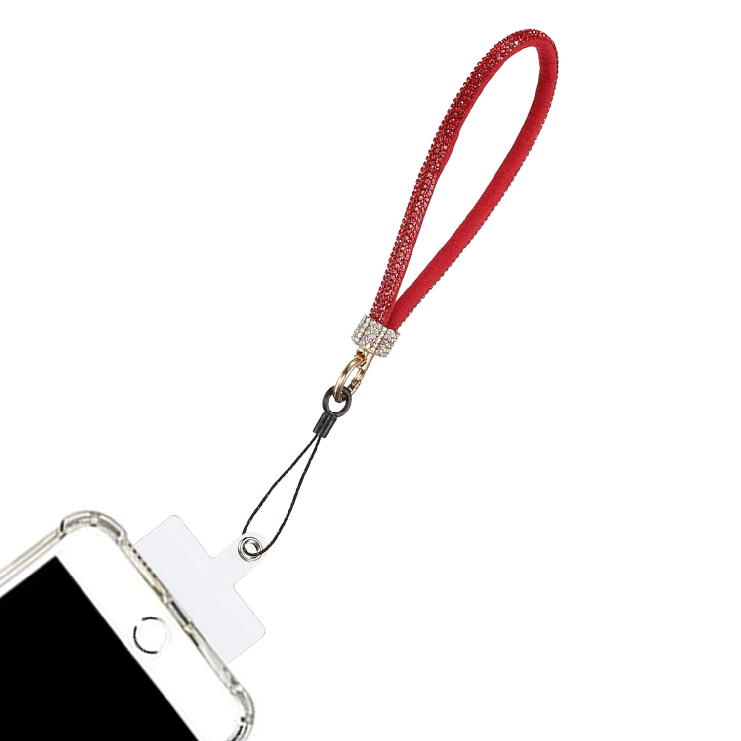 Diamond Style Phone Wristlet Strap Accessory - Red