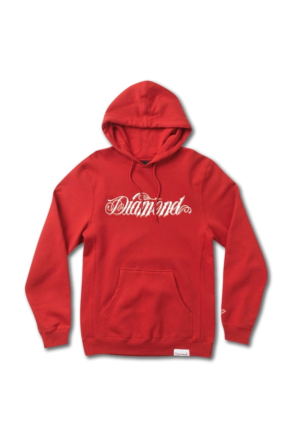 Diamond Supply Co Giant Script Hoodie Red